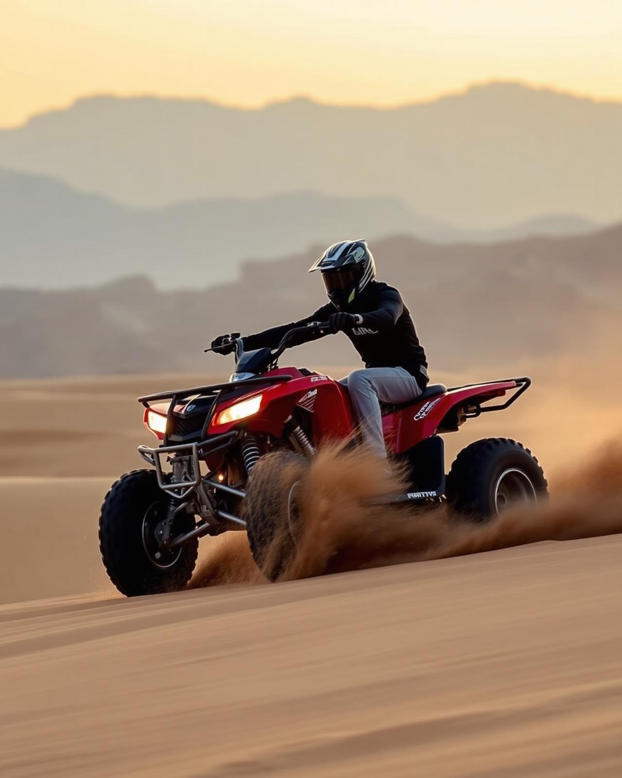 Quad bike in the desert
